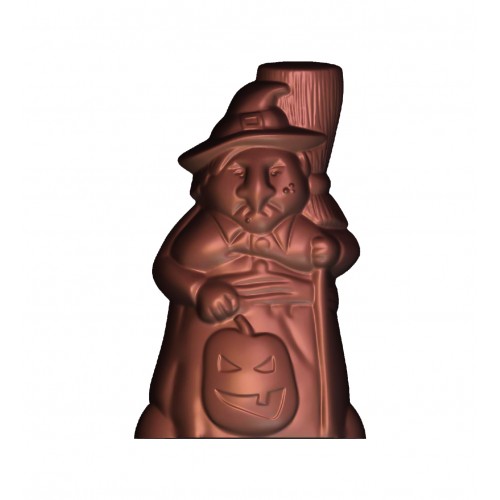 Witch with pumpkin mold